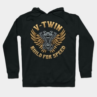 Motorcycle Engine & Golden Wings Hoodie